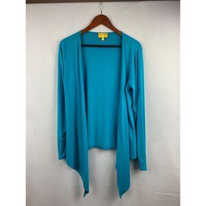 Liz Lange Turquoise Open-Front Cardigan XS Rayon & Spandex Blend